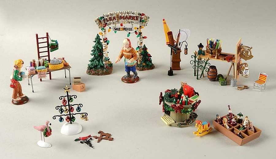 General Village Accessories Village Flea Market-Set Of 38 - 392 With Box by Department 56-1