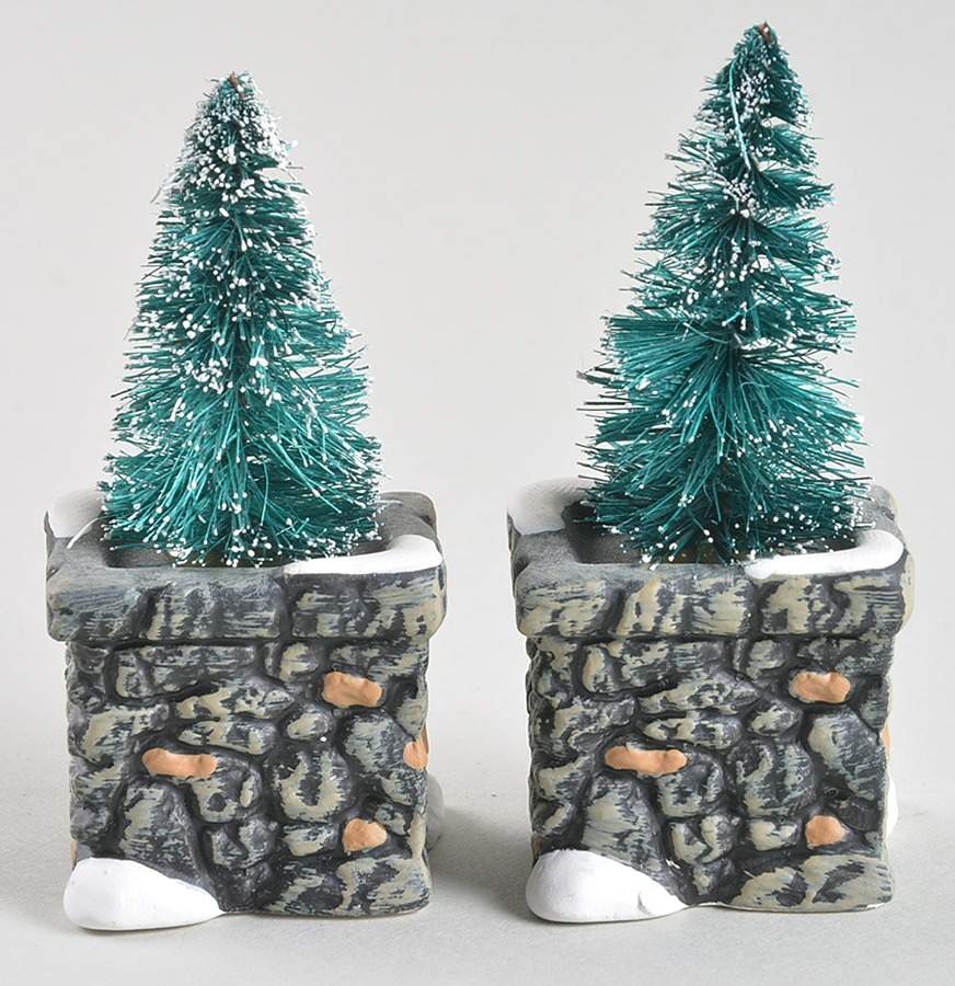 General Village Accessories Limestone Topiaries - With Box by Department 56-1