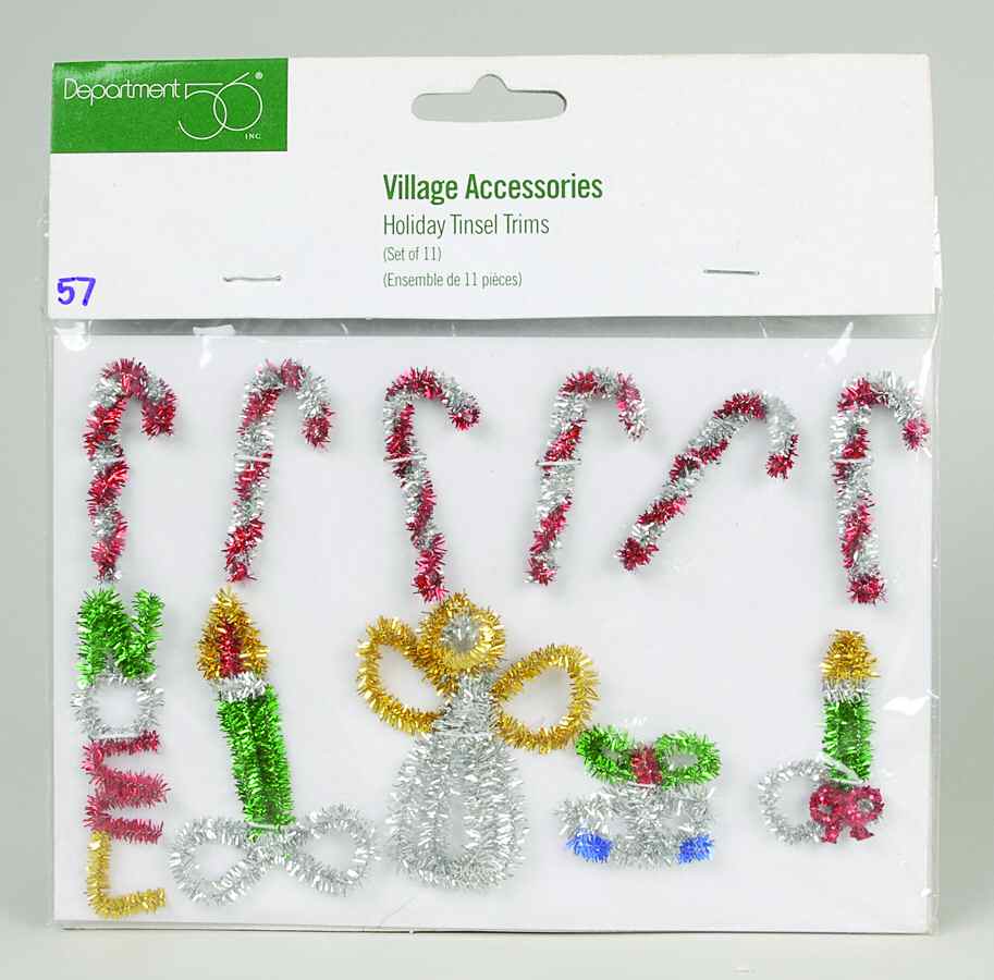 General Village Accessories Holiday Tinsel Trims - With Box Bx328 by Department 56-1