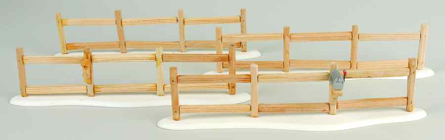 General Village Accessories Split Rail Fence With Mailbox  - Boxed by Department 56-1