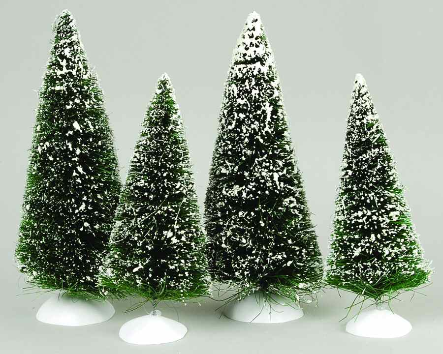 General Village Tree Accessories Frosted Topiary-Set Of 4 - Boxed by Department 56-1