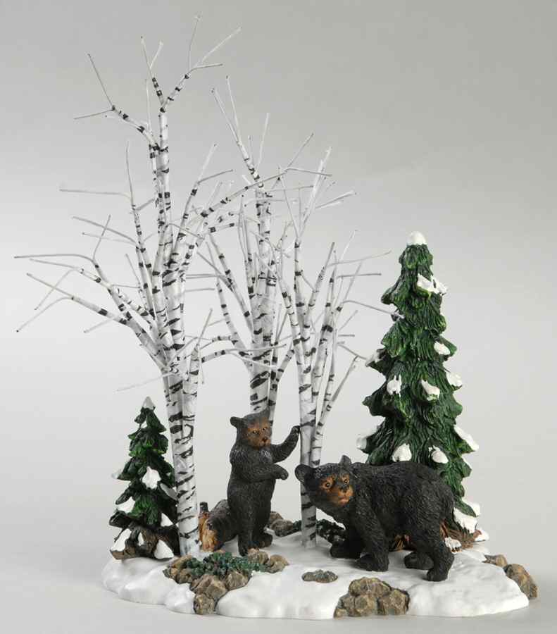 General Village Accessories Bears In The Birch - With Box Bx337 by Department 56-1