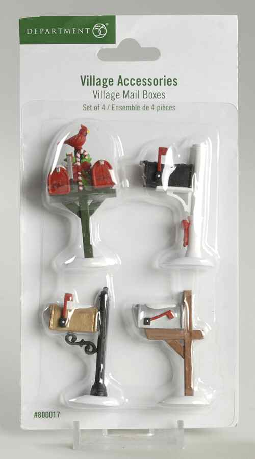 General Village Accessories Village Mail Boxes-Set Of 4 - Boxed by Department 56-1