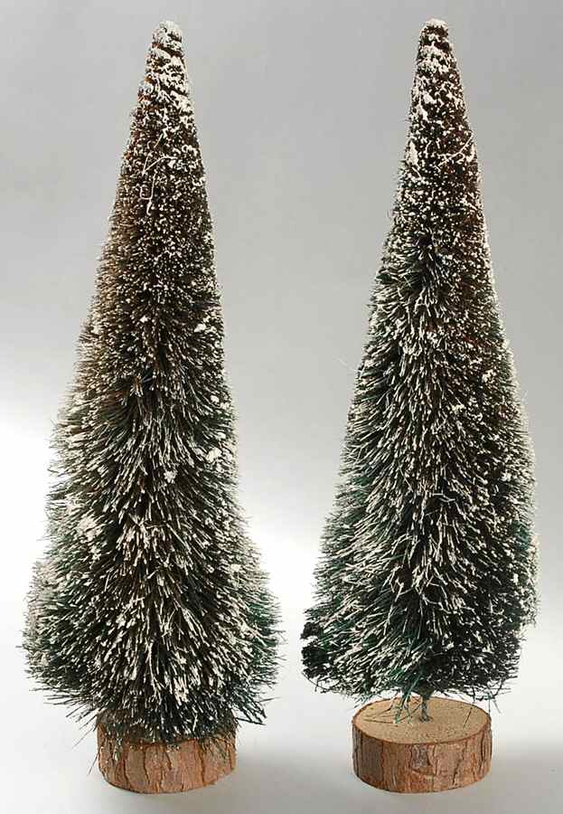 General Village Tree Accessories Frosted Topiary Trees-Set Of 2 - With Box by Department 56-1