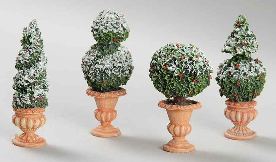 General Village Tree Accessories Holly Topiaries - No Box by Department 56-1