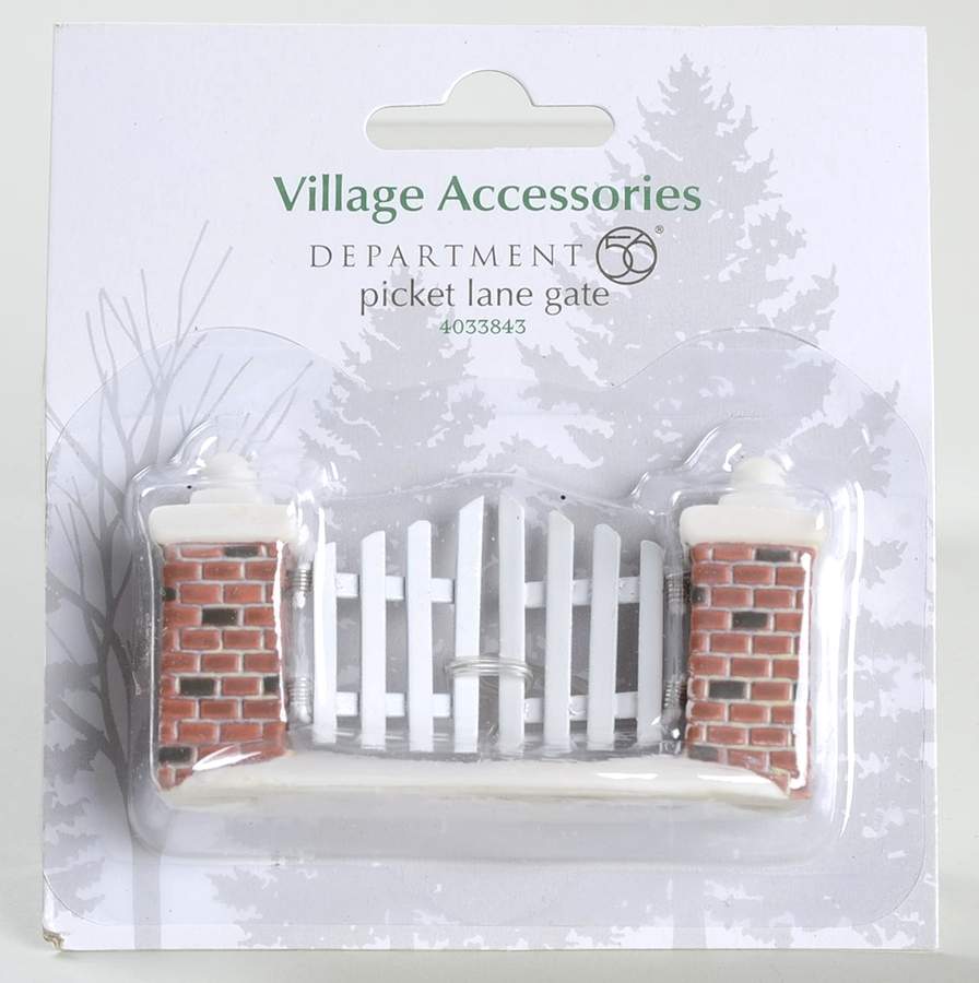 General Village Accessories Picket Lane Gate - With Box Bx741 by Department 56-1