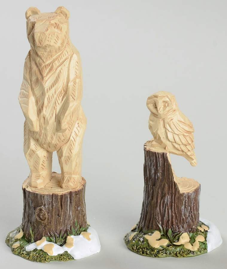 General Village Accessories Woodland Carvings - With Box Bx735 by Department 56-1