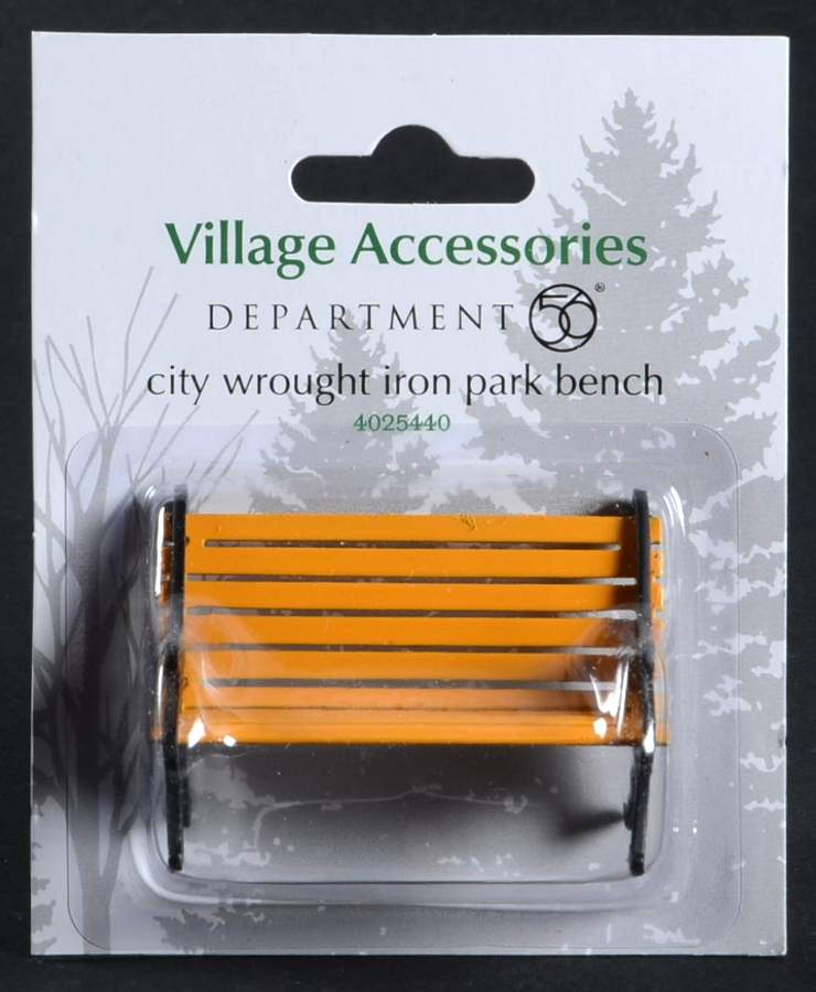 General Village Accessories City Wrought Iron Park Bench - With Box Bx670 by Department 56-1