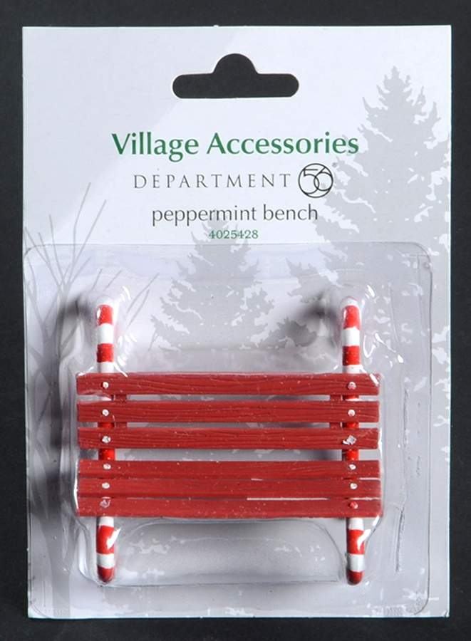General Village Accessories Peppermint Bench - Nb656, No Box by Department 56-1