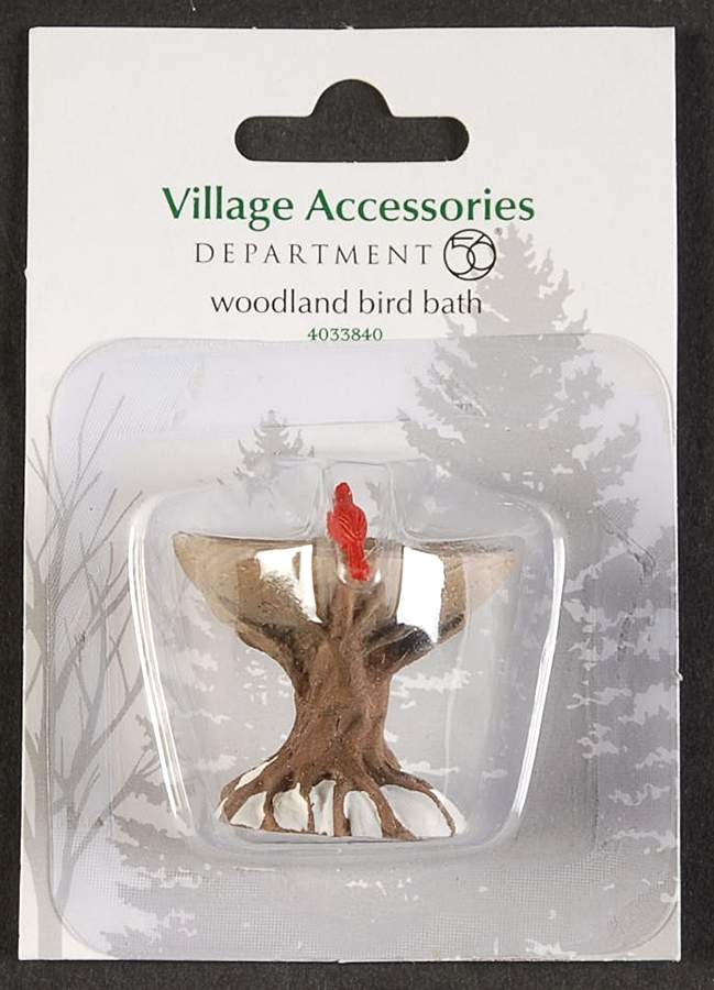 General Village Accessories Woodland Bird Bath - With Box Bx732 by Department 56-1