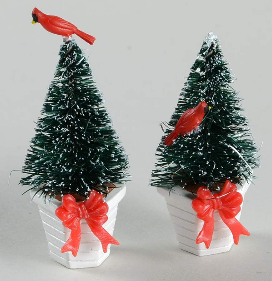 General Village Tree Accessories Picket Lane Potted Evergreens - Boxed by Department 56-1