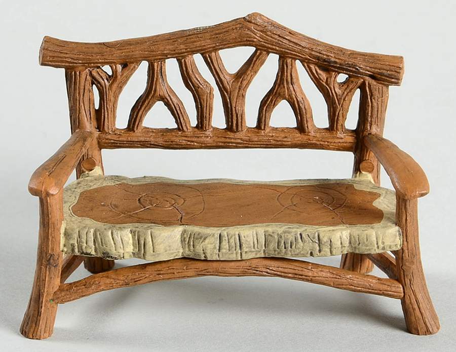 General Village Accessories Woodland Bench - With Box Bx688 by Department 56-1