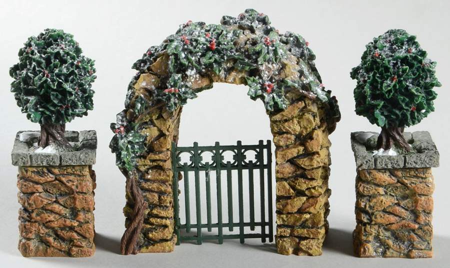 General Village Accessories Stone Holly Posts And Archway - No Box by Department 56-1