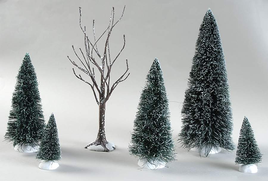 General Village Tree Accessories Landscape -- Set Of 6 - No Box by Department 56-1