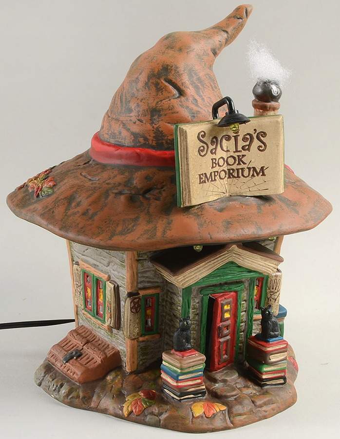 Witch Hollow-Snow Village Halloween Sacia's Book Emporium - Boxed by Department 56-1