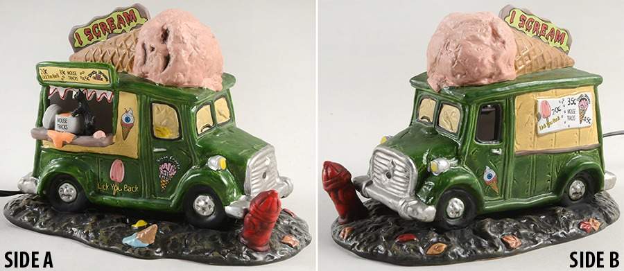 Haunted Wheels-Snow Village Halloween I Scream Ice Cream Truck - No Box by Department 56-1