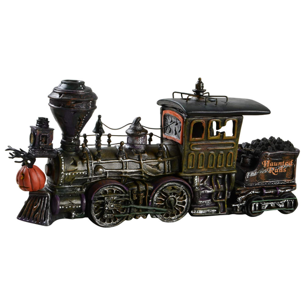 Haunted Rails - Snow Village Halloween Haunted Rails Engine & Coal Car - No Box by Department 56-1