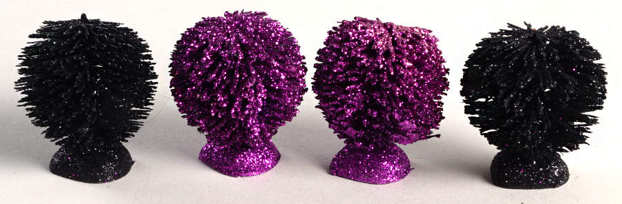 Snow Village Halloween Halloween Glittered Shrubs - With Box by Department 56-1