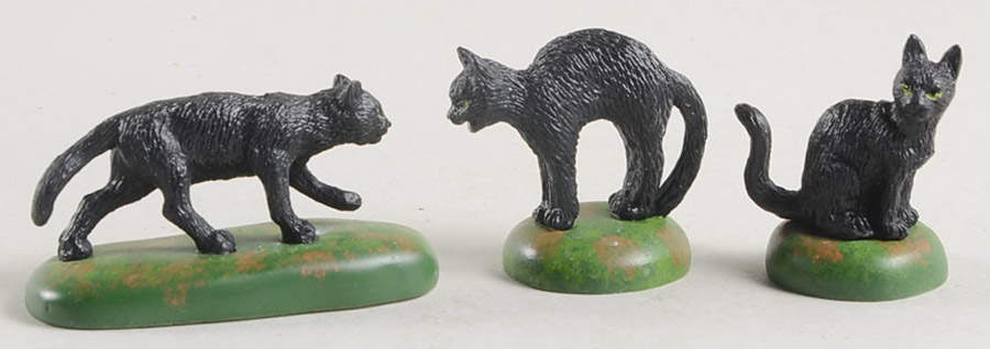 Snow Village Halloween A Clowder Of Black Cats - With Box Bx659 by Department 56-1