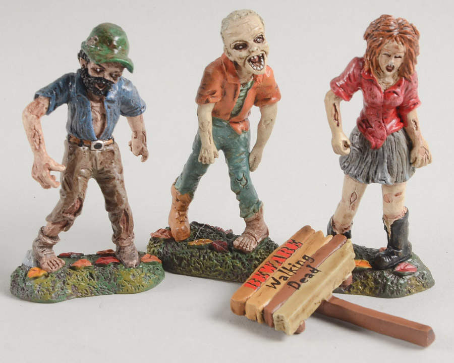 Snow Village Halloween Zombie Crawl - Set Of 4 - With Box Bx685 by Department 56-1