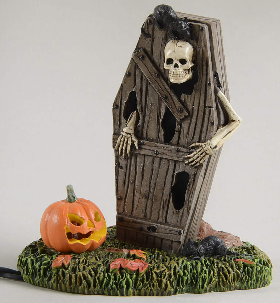 Snow Village Halloween Lit Raised From The Dirt - With Box Bx730 by Department 56-1