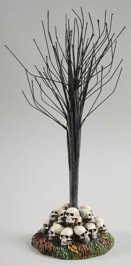 Snow Village Halloween Scary Skeletons Tree - With Box Bx712 by Department 56-1