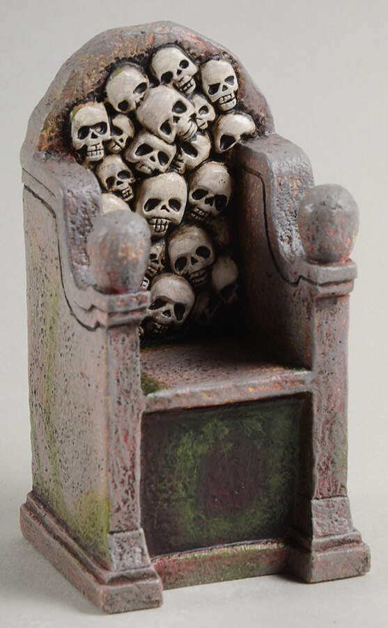 Snow Village Halloween Scary Skeletons Throne - With Box Bx708 by Department 56-1