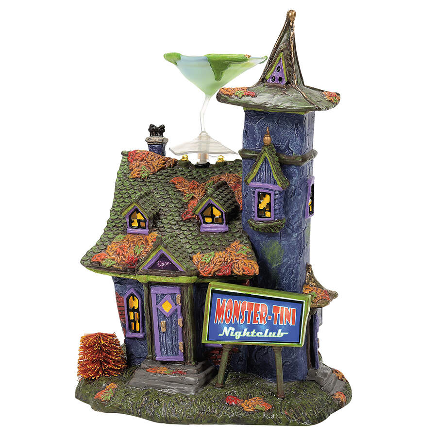 Snow Village Halloween Monstertini's Nightclub - With Box Bx743 by Department 56-1