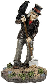 Snow Village Halloween Quoth The Raven, Dig Some More - With Box Bx754 by Department 56-1
