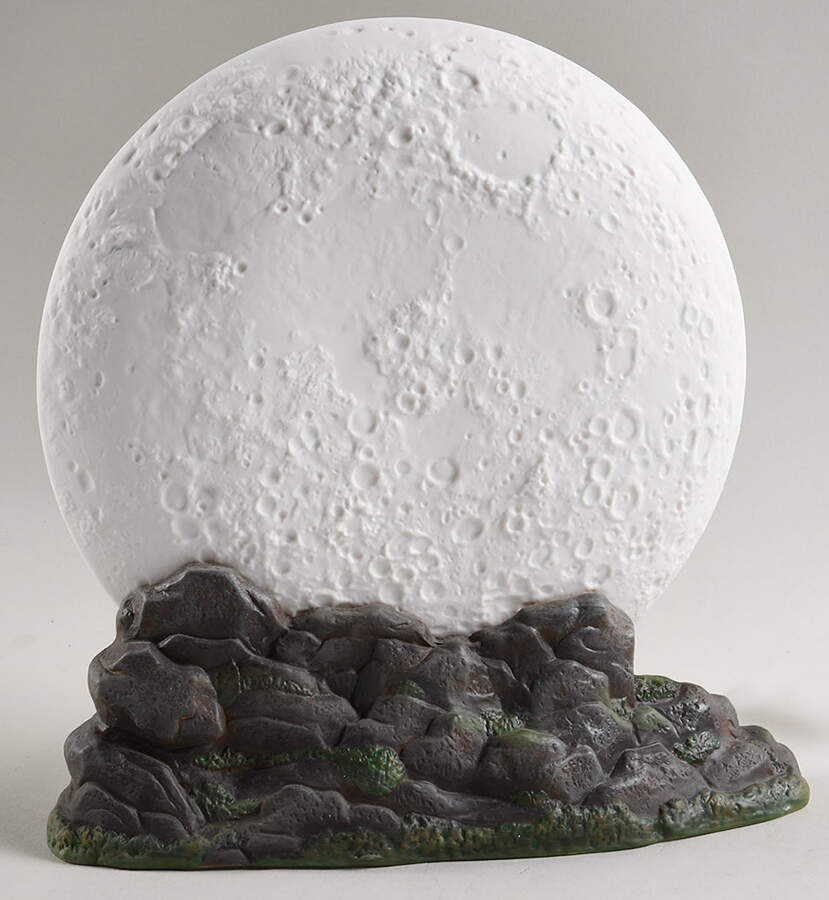 Snow Village Halloween Full Moon Lit Backdrop-Color Changing - With Box Bx755 by Department 56-1