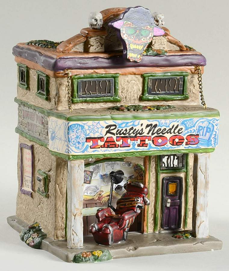 Snow Village Halloween Rusty's Needle - Boxed by Department 56-1