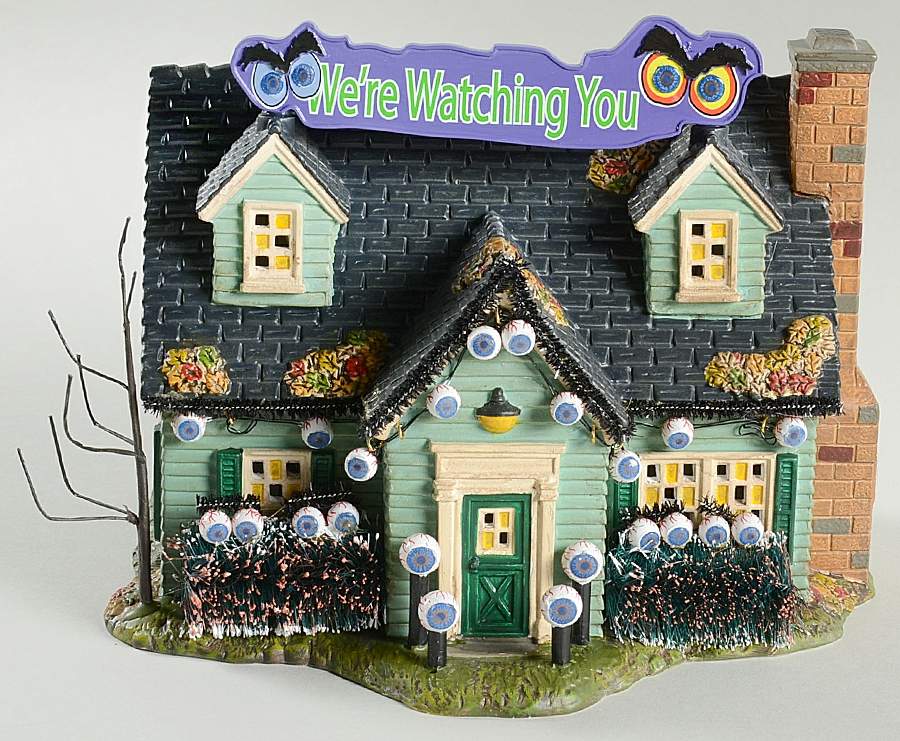 Trick Or Treat Lane - Snow Village Halloween Glares And Stares House - Boxed by Department 56-1