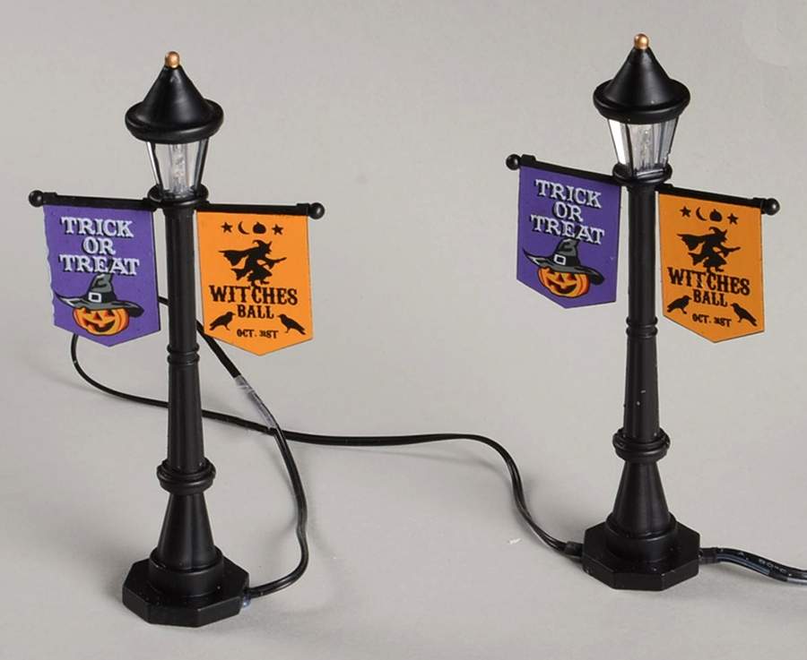 Snow Village Halloween Halloween Festival Street Lamps - Bx431 With Box by Department 56-1