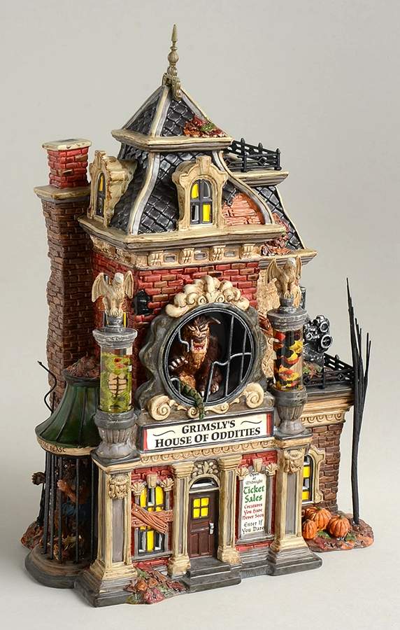 Snow Village Halloween Grimsly's House Of Oddities - Boxed by Department 56-1