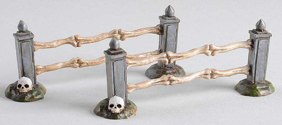 Snow Village Halloween Boneyard Straight Fence - Boxed by Department 56-1