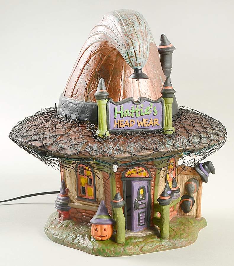 Witch Hollow-Snow Village Halloween Hattie's Hat Shop - Boxed by Department 56-1