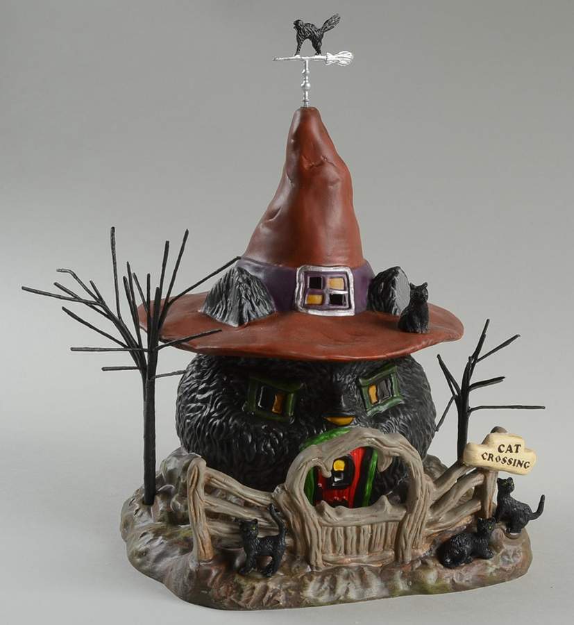 Witch Hollow-Snow Village Halloween Black Cat Shack - Boxed by Department 56-1