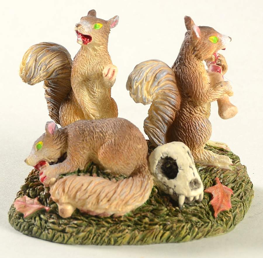 Snow Village Halloween Creepy Creatures Scary Squirrels - With Box by Department 56-1