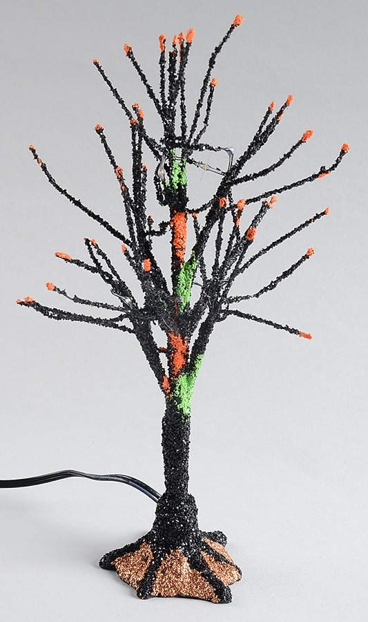 Snow Village Halloween Black Light Bare Branch Tree - With Box by Department 56-1