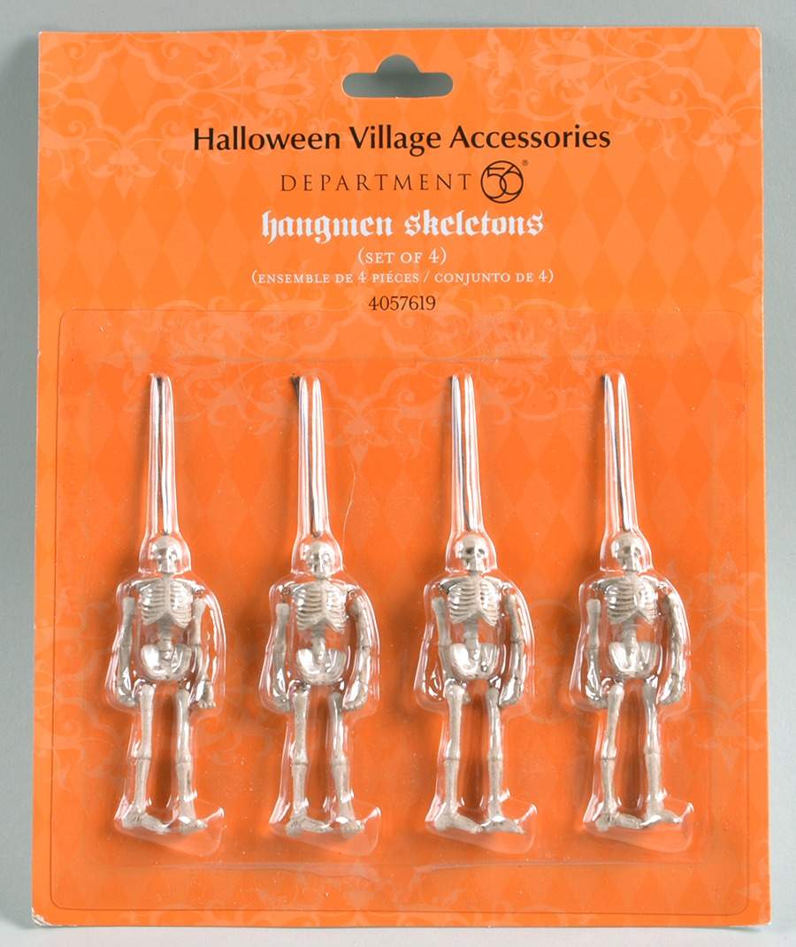 Snow Village Halloween Hangmen Skeletons - With Box by Department 56-1