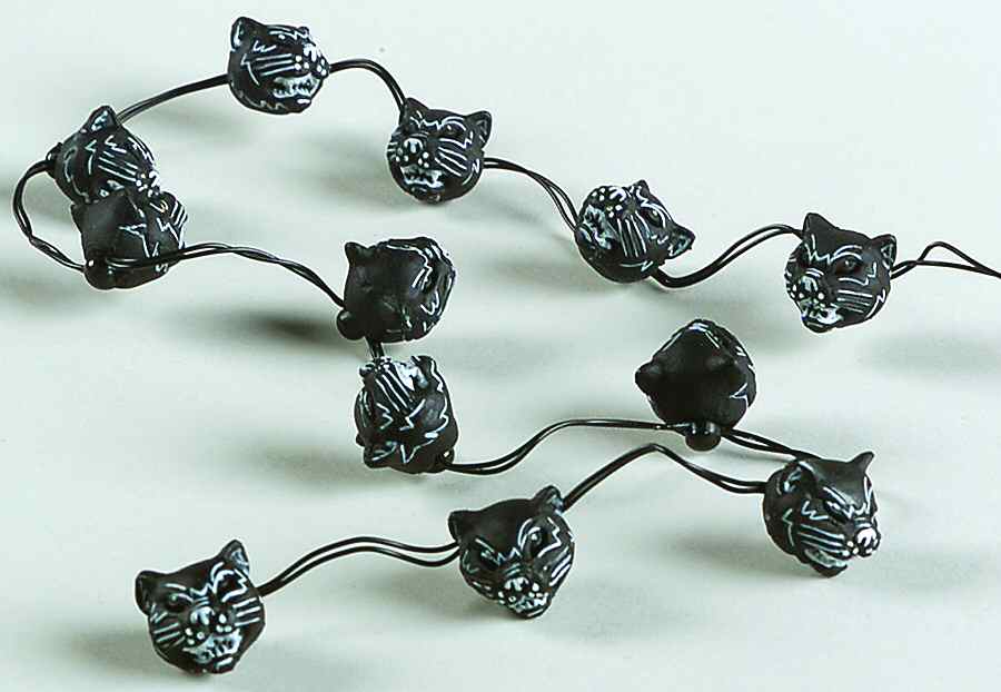 Snow Village Halloween Black Cat String Of Lights - Boxed by Department 56-1