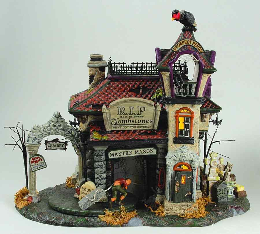 Snow Village Halloween Rest In Peace Tombstones - Boxed by Department 56-1