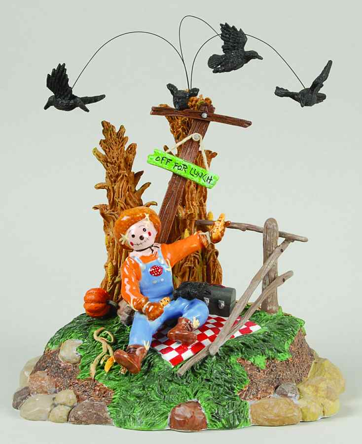 Snow Village Halloween Scarecrow & His Feathered Friends - Boxed by Department 56-1