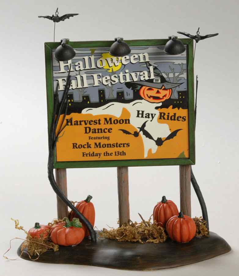 Snow Village Halloween Halloween Festival Billboard - Boxed by Department 56-1