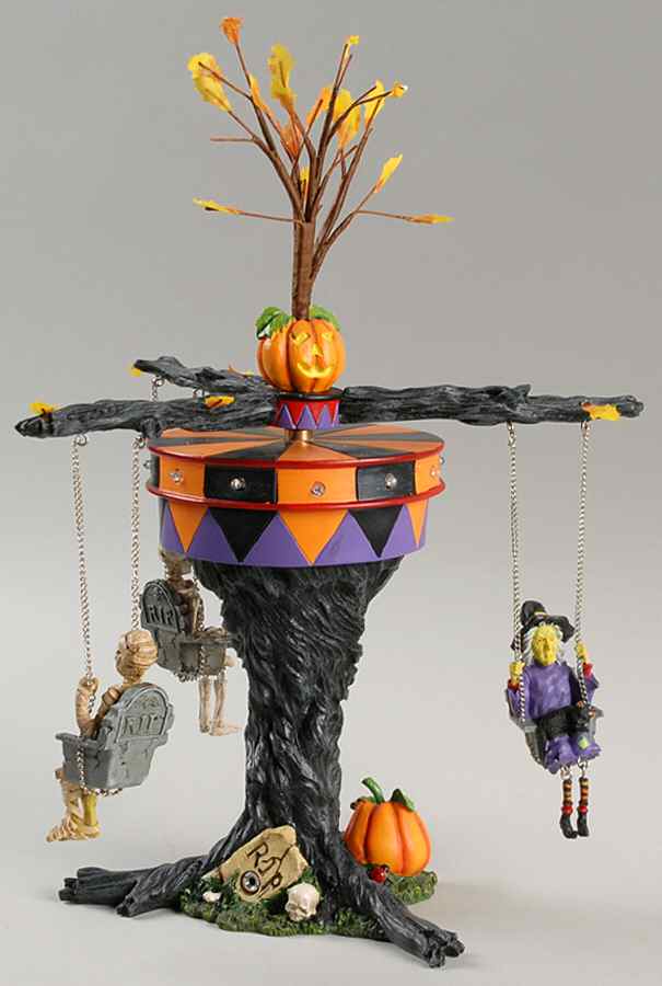 Snow Village Halloween Swinging Ghoulies - Boxed by Department 56-1