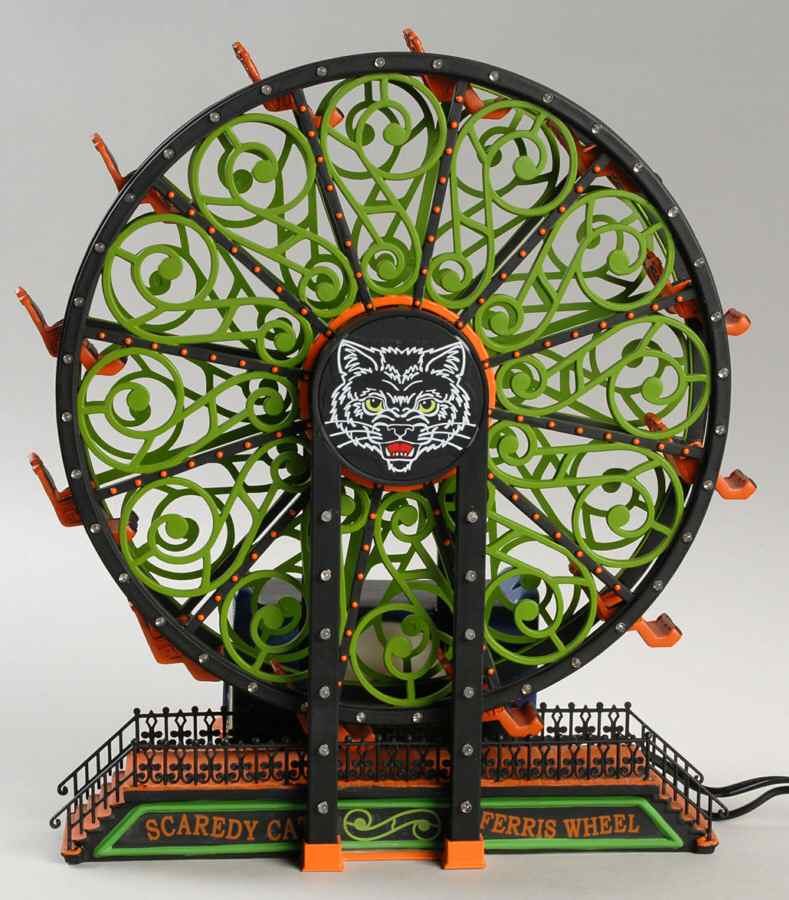 Snow Village Halloween Scaredy Cat Ferris Wheel - Boxed by Department 56-1
