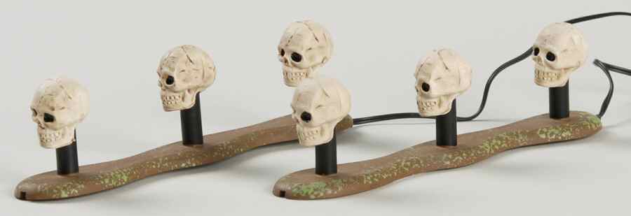 Snow Village Halloween Skull Lawn Lights - Boxed by Department 56-1