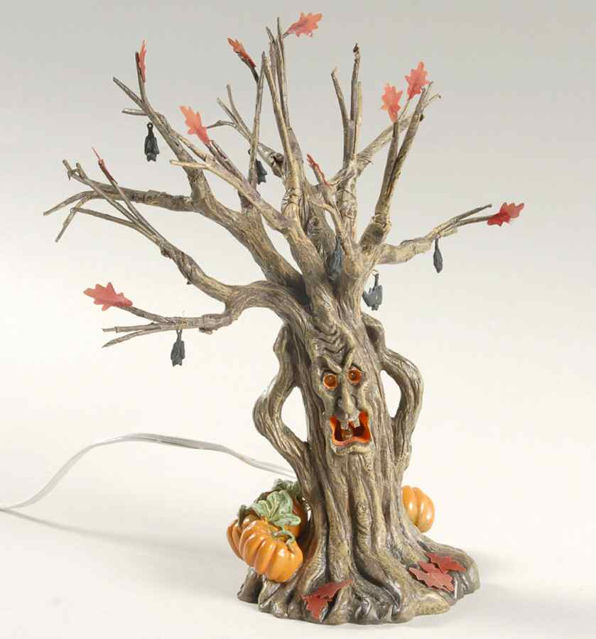 Snow Village Halloween Lit Spooky Tree - Boxed by Department 56-1