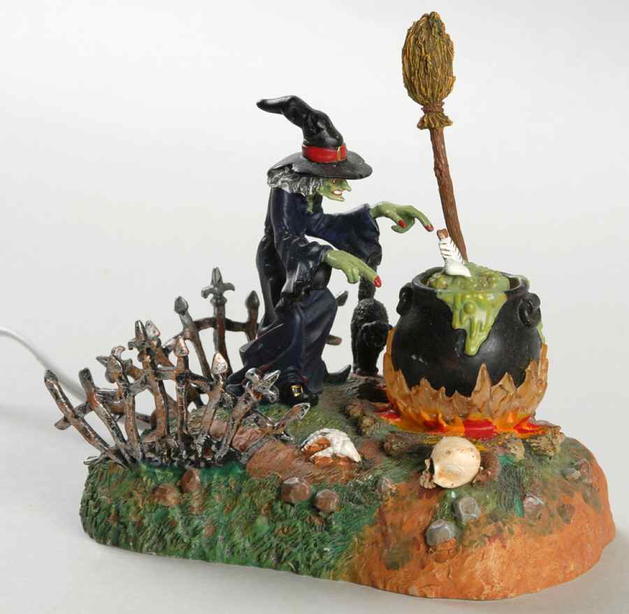 Snow Village Halloween Hocus Pocus Witch-Animated - With Box by Department 56-1