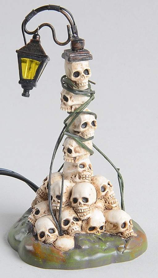 Snow Village Halloween Boneyard Street Light - With Box by Department 56-1